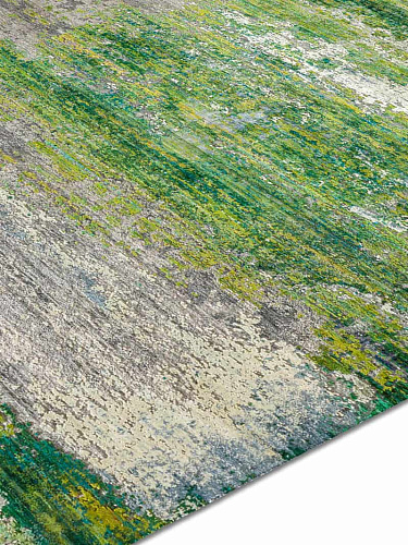 Tapete Verde Feito à Mão Luxury