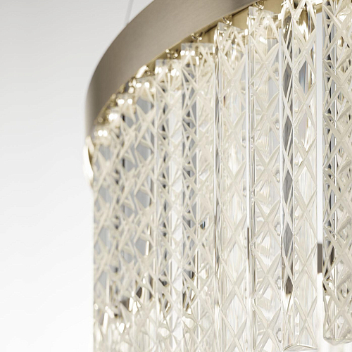 Lustre em Cristal Triedro Gravado à Mão