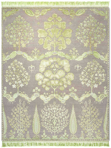 Tapete Mughal Verde Feito à Mão Luxury