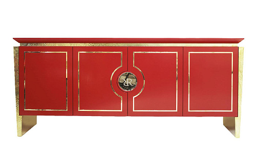 Aparador com Quatro Portas em Coral