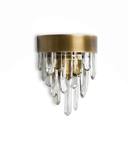 Candeeiro de parede fluxo latão