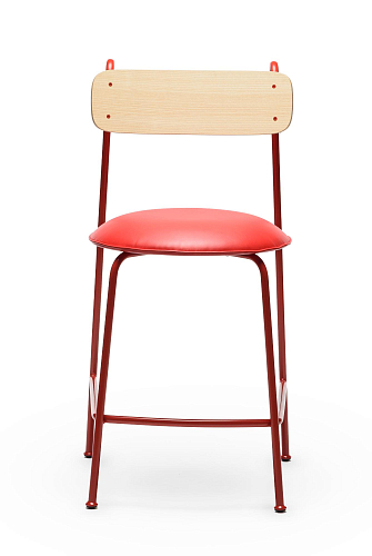 Banco de Bar Lena SG-65 Vermelho em Freixo