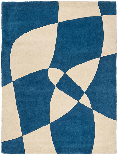 Tapete Rotating Forms Blue