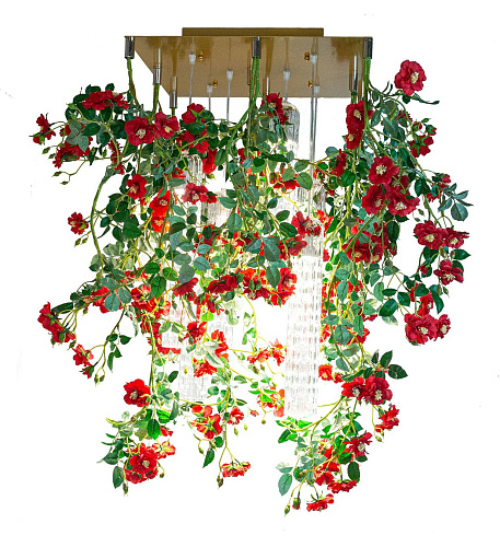 Lustre Quadrado Red Roses