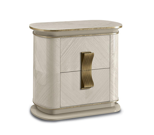 Mesa de Cabeceira Dilan Branca/Dourada