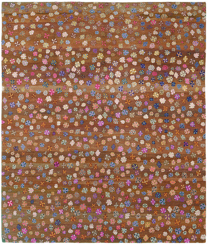 Tapete Little Flowers Castanho