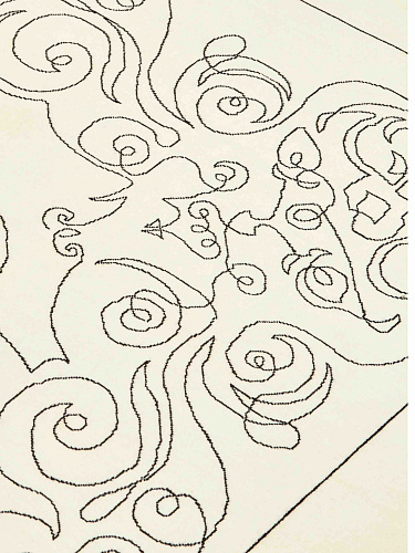 Tapete One-Stroke Tecido à Mão