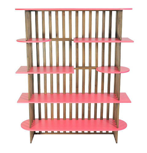 Estante Rosa de Cinco Níveis