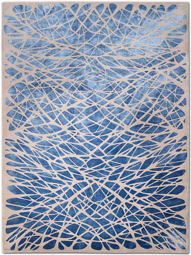 Tapete Dresden Navy Azul Feito à Mão