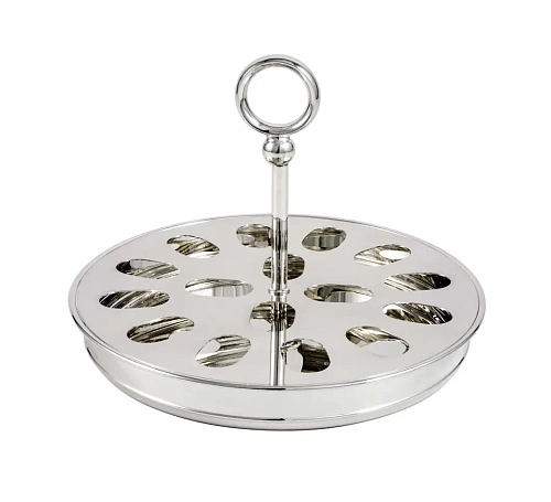 Bandeja prateada para 16 macarons