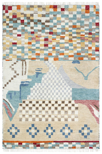 Tapete Artesanal em Xadrez