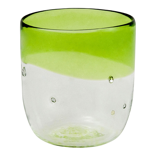 Copo Verde com Motivos Prateados