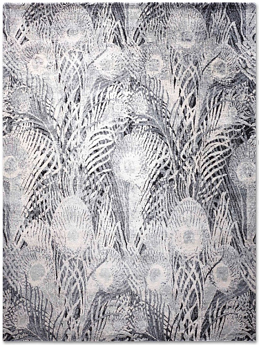 Tapete Feathers Azul-Cinzento