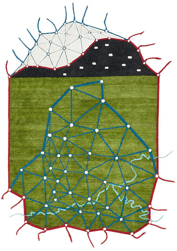 Tapete Topographie Imaginaire Designer Tecido à Mão