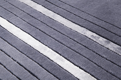 Tapete Feito à Mão Geométrico Lã e Viscose