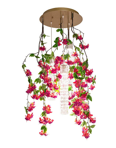 Lustre Pequeno Pink Cascade