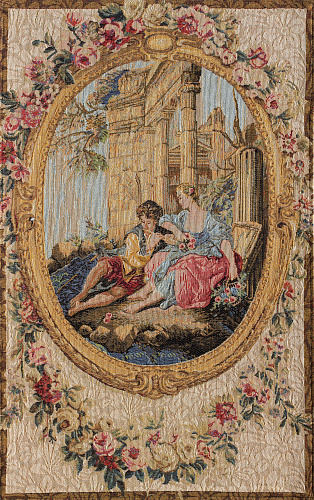 Tapeçaria serenata no estilo François Boucher