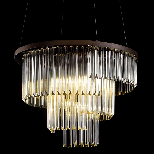 Lustre Redondo Moderno em Vidro Triedro