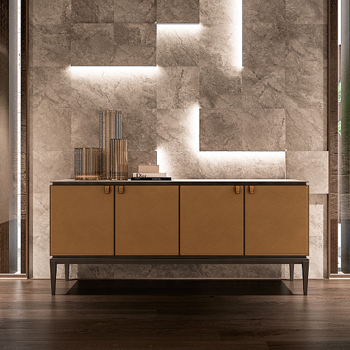 Aparador tampo metálico