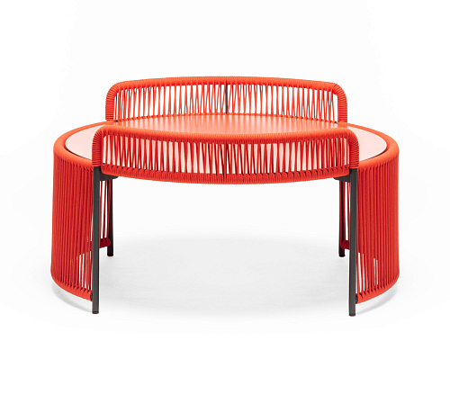 Mesa de Centro Redonda para Exterior Altana ME Vermelha