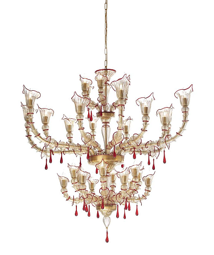 Lustre Rezzonico em Murano Dourado