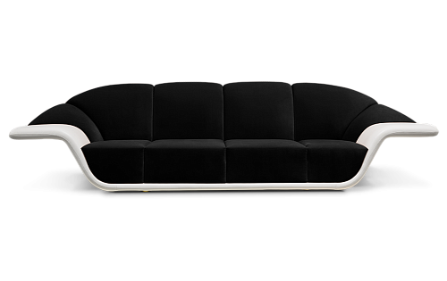 Sofá Preto e Branco Klaus