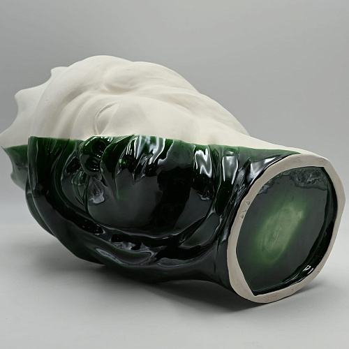 Escultura Moor's Head verde e branca