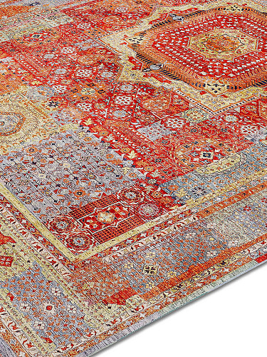 Tapete Cosmic Vermelho Feito à Mão