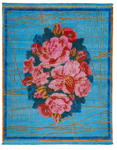 Tapete Nadinka Wrapped Greenblue Gold