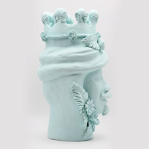 Escultura Moor's Head azul-céu