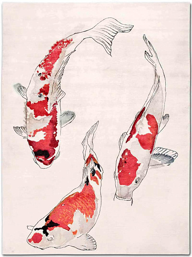 Tapete Fish Original em Branco Luxury Feito à Mão