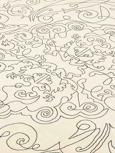 Tapete One-Stroke Tecido à Mão