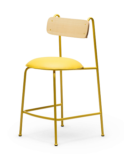 Banco de Bar Lena SG-65 Amarelo em Freixo