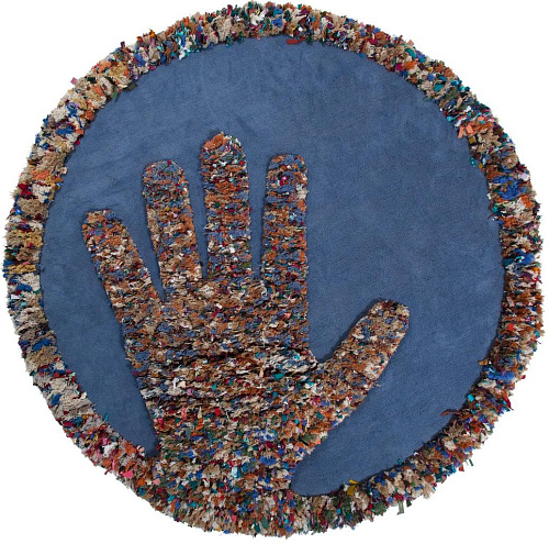 Tapete Hand Redondo Designer Tecido à Mão