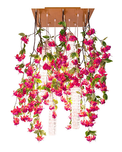 Lustre Quadrado Pink Cascade