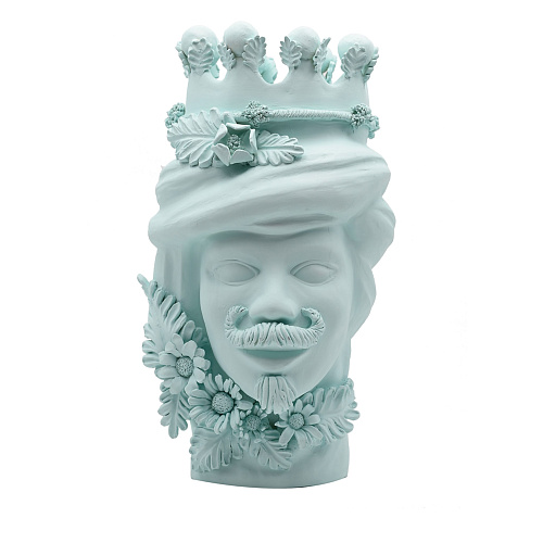 Escultura Moor's Head azul-céu