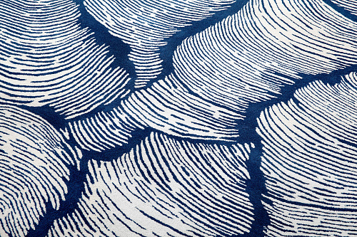 Tapete Designer Redondo Azul