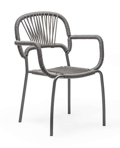 Cadeira de Jardim Moyo Cinzenta (Pack de 3)
