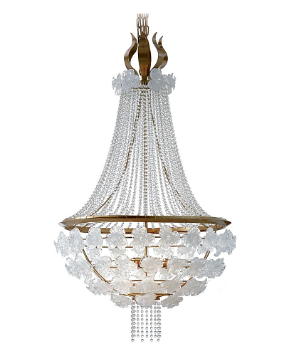 Lustre Murano em Ouro Envelhecido