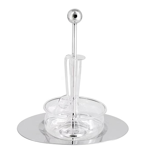 Porta-mostarda prateado