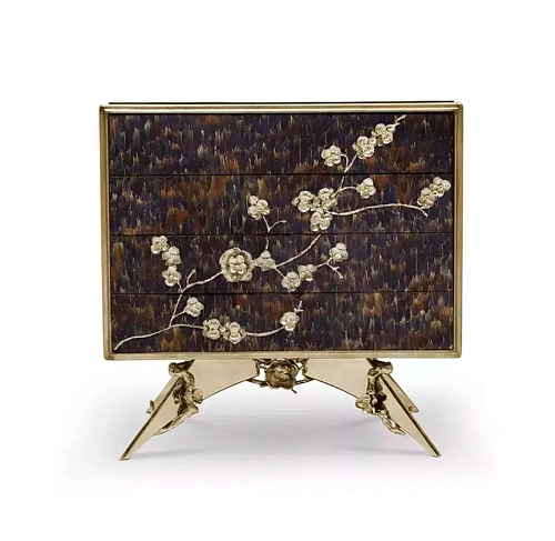 Mesa de Cabeceira Mirage Pluma Roxa