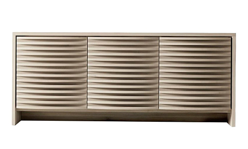 Aparador Onda nogueira maciça cinzenta