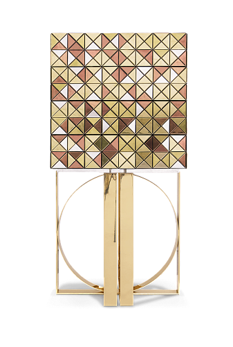 Armário Mosaic detalhes dourados