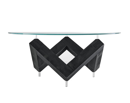 Mesa de Jantar em Madeira com Tampo de Vidro