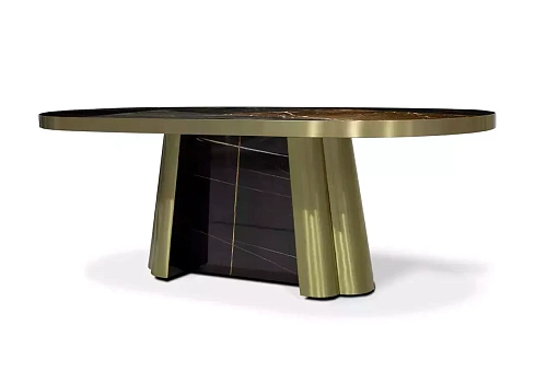 Mesa de Jantar Granito Preto e Dourado Decovita