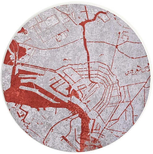 Tapete Orange Cut 9323 Redondo