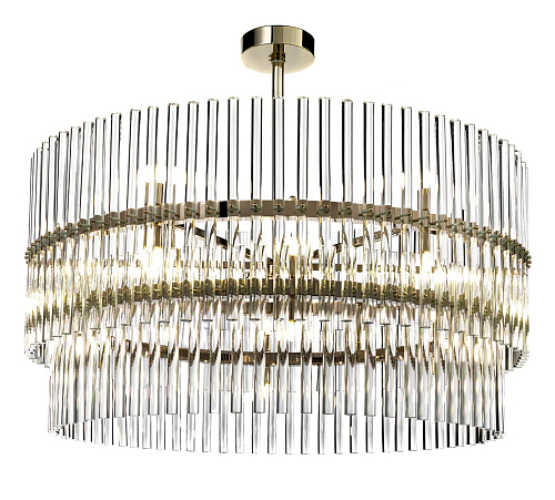 Lustre Redondo de 24 Lâmpadas em Ouro Suave