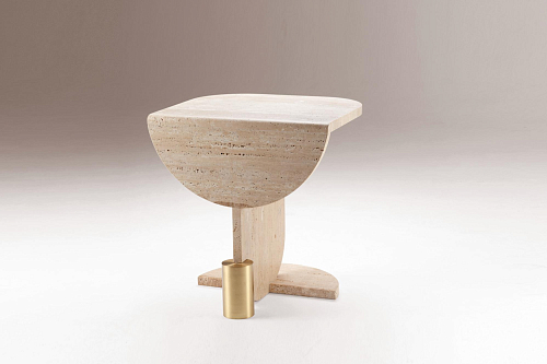 Mesa de Apoio em Travertino Playing Games