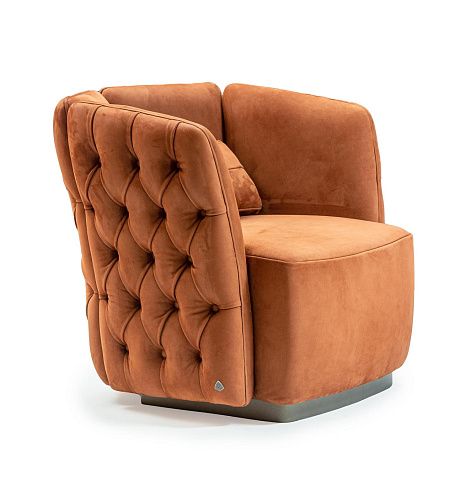 Poltrona Ford em Veludo Ferrugem