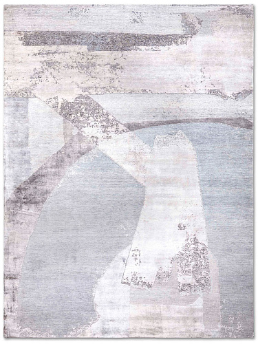 Tapete Snow Prateado Tecido à Mão